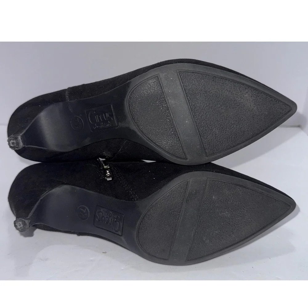 Circus by Sam Edelman Pointy Toe Black Dressy‎ Kitten Heel Ankle Bootie Goth Y2K